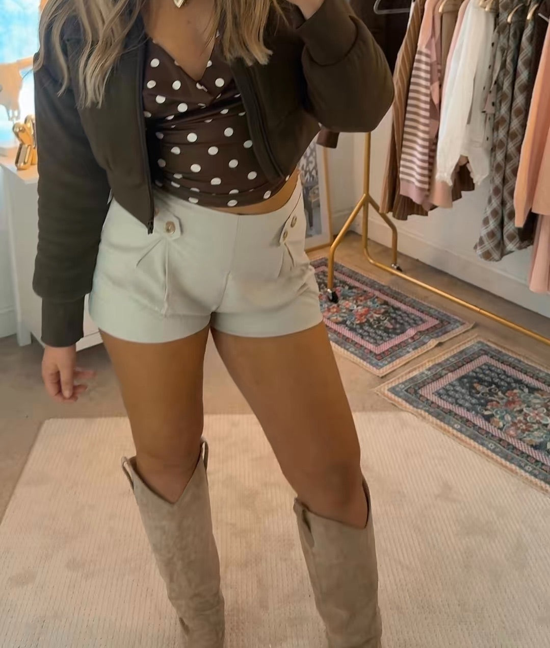 Sand Button Shorts