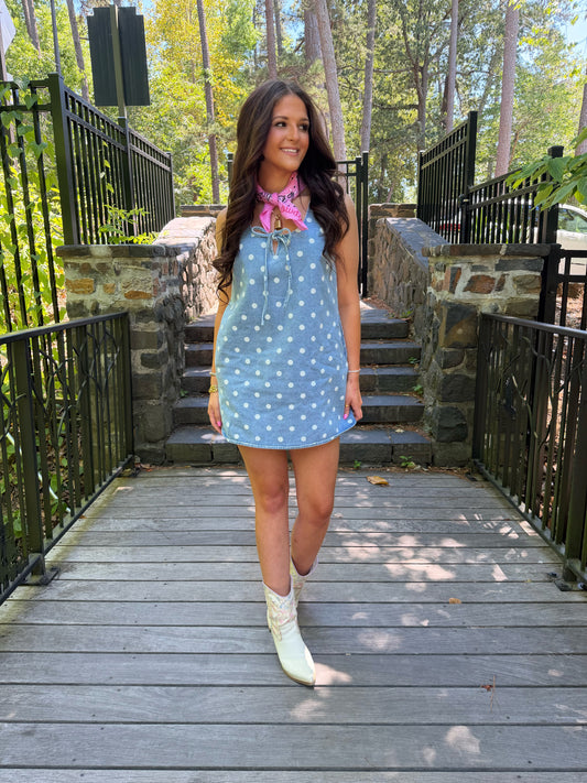DOTTIE DENIM DRESS