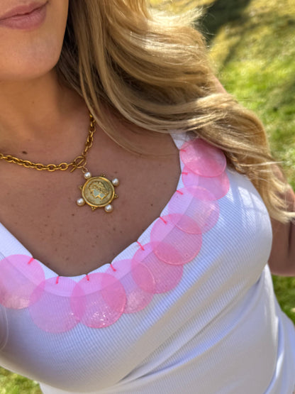PEARLY COIN NECKLACE