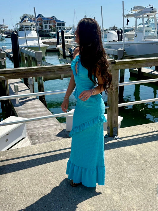 Seaside Ruffle Maxi